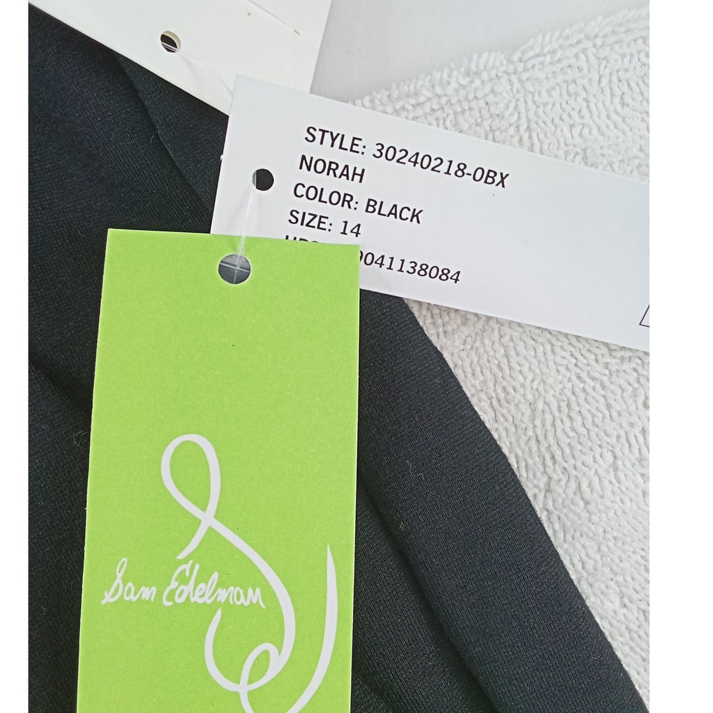 NWT-Sam Edelman Norah Black Wide Leg Ankle Pants Womens Size 14 Career Trousers