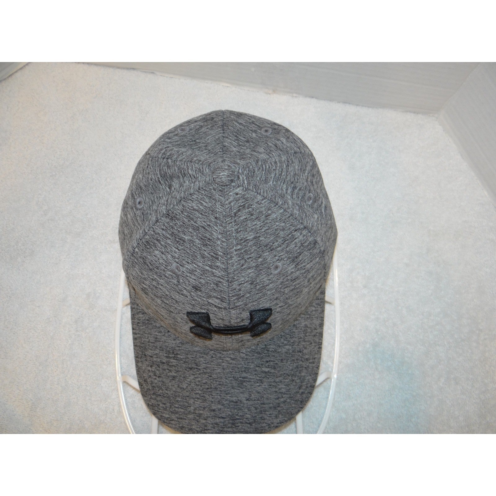 Under Armour Mens Heather Grey Stretch Fit Baseball Cap Hat LG/XL
