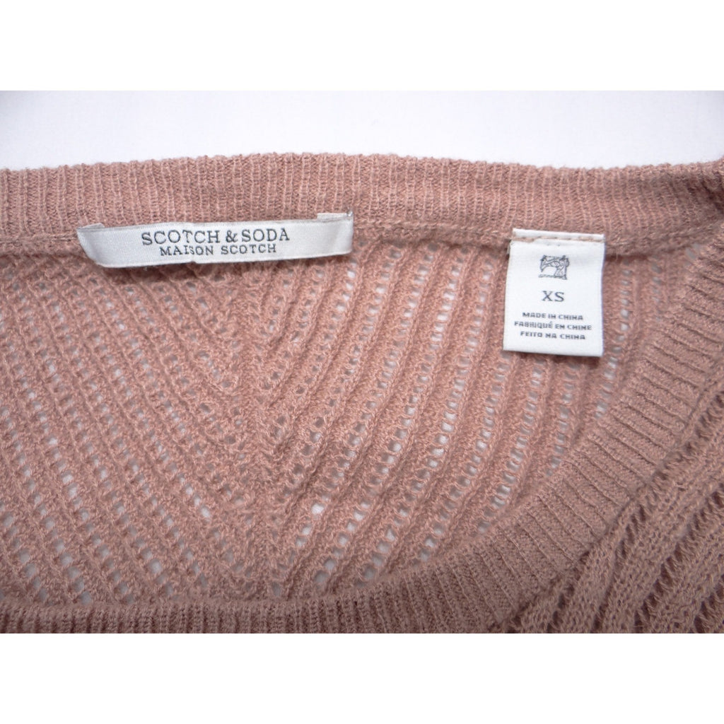 Scotch & Soda Maison Scotch Mauve Chevron Pointelle Knit Tank Top XS