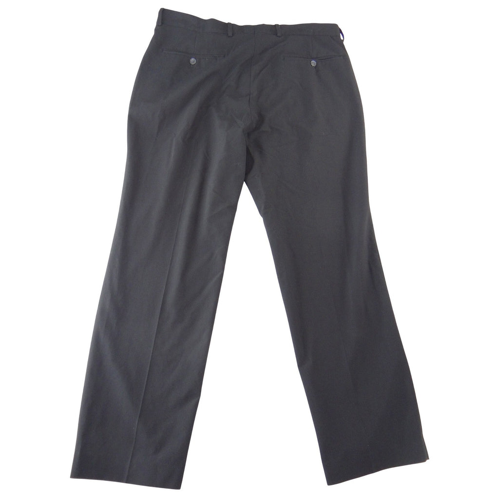 J.Ferrar Mens Slim Fit Dress Pants Black 36x30 Flat Front Stretch Trousers