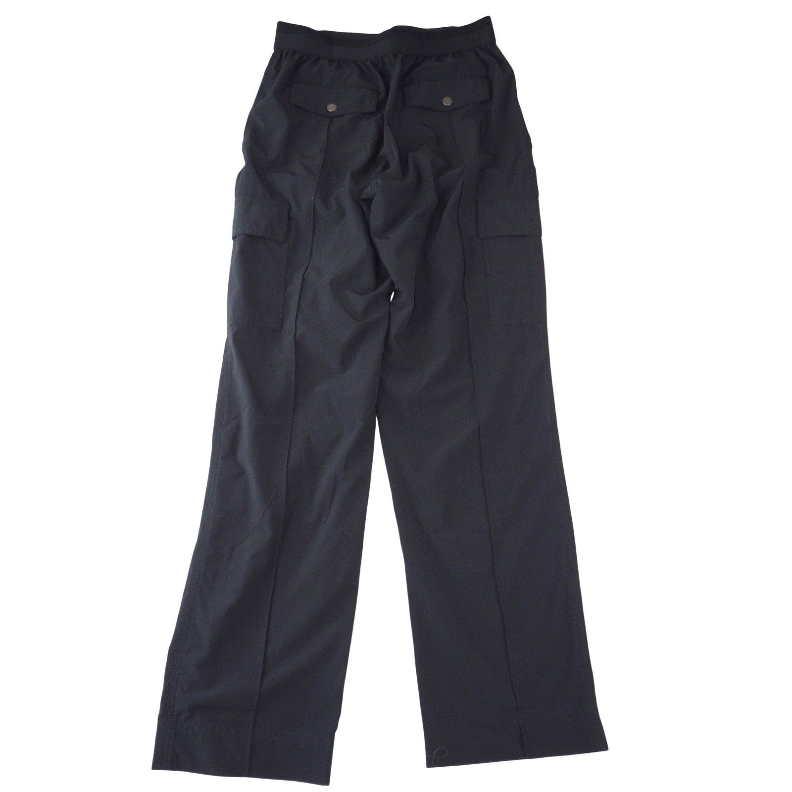 Athleta Womens Black Cargo Pants Straight Leg Pintuck Travel Hiking Size 4