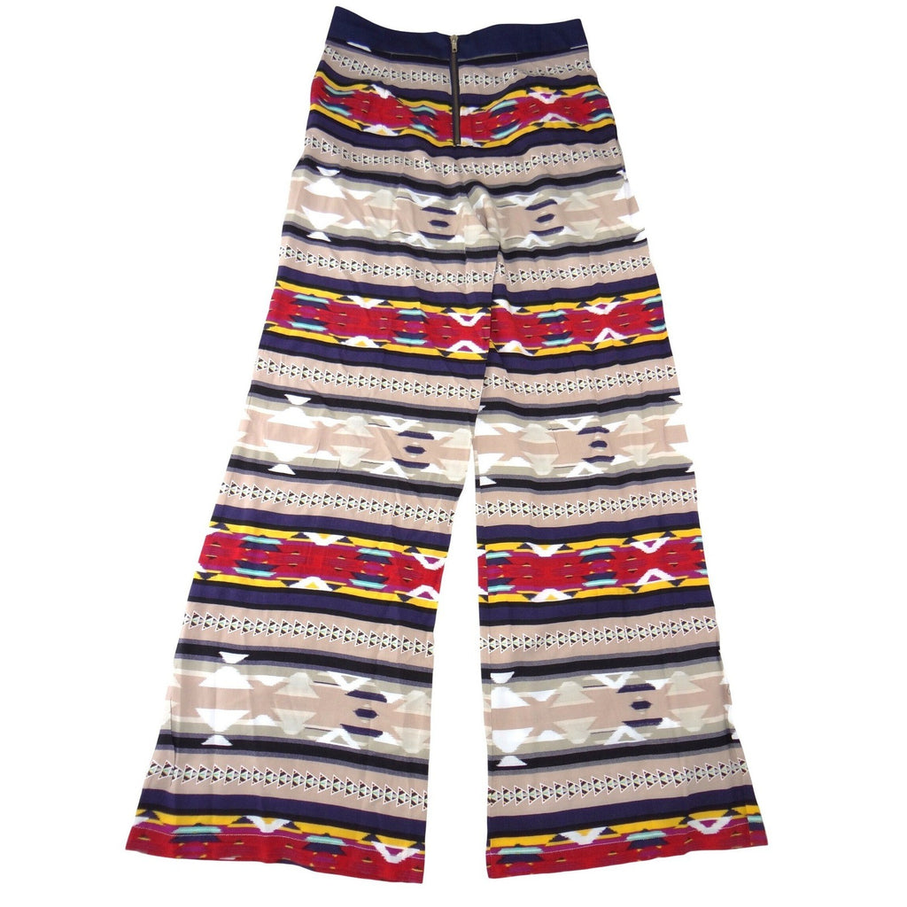 GB Womens Wide Leg Palazzo Pants Southwestern Geometric Print Multicolor Size M
