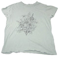 Doe Floral Bouquet Graphic T-Shirt Women's Size Small Sage Green Cotton