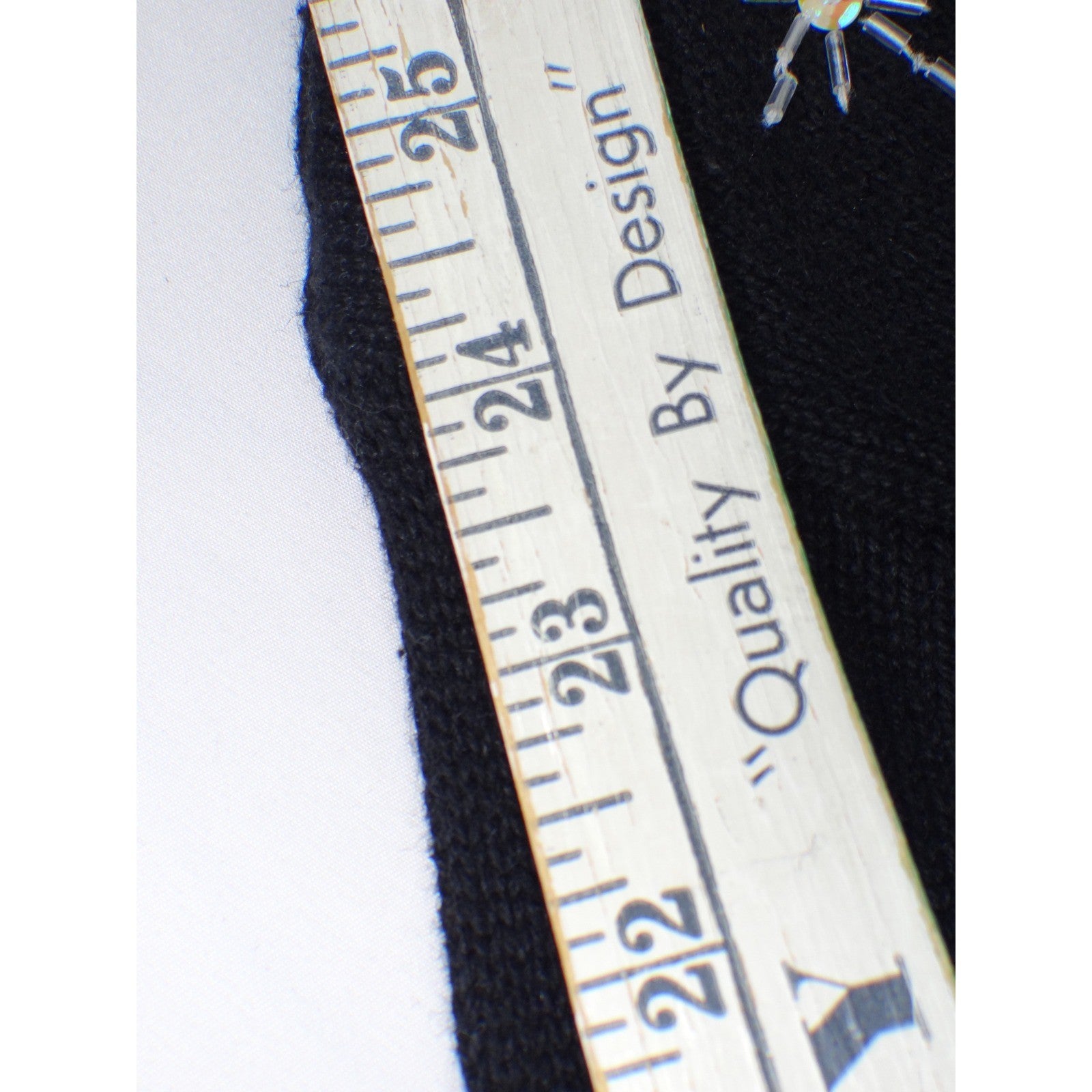 Vintage Heirloom Collectibles Sweater Cardigan Snowflake Beaded Sequin Black M