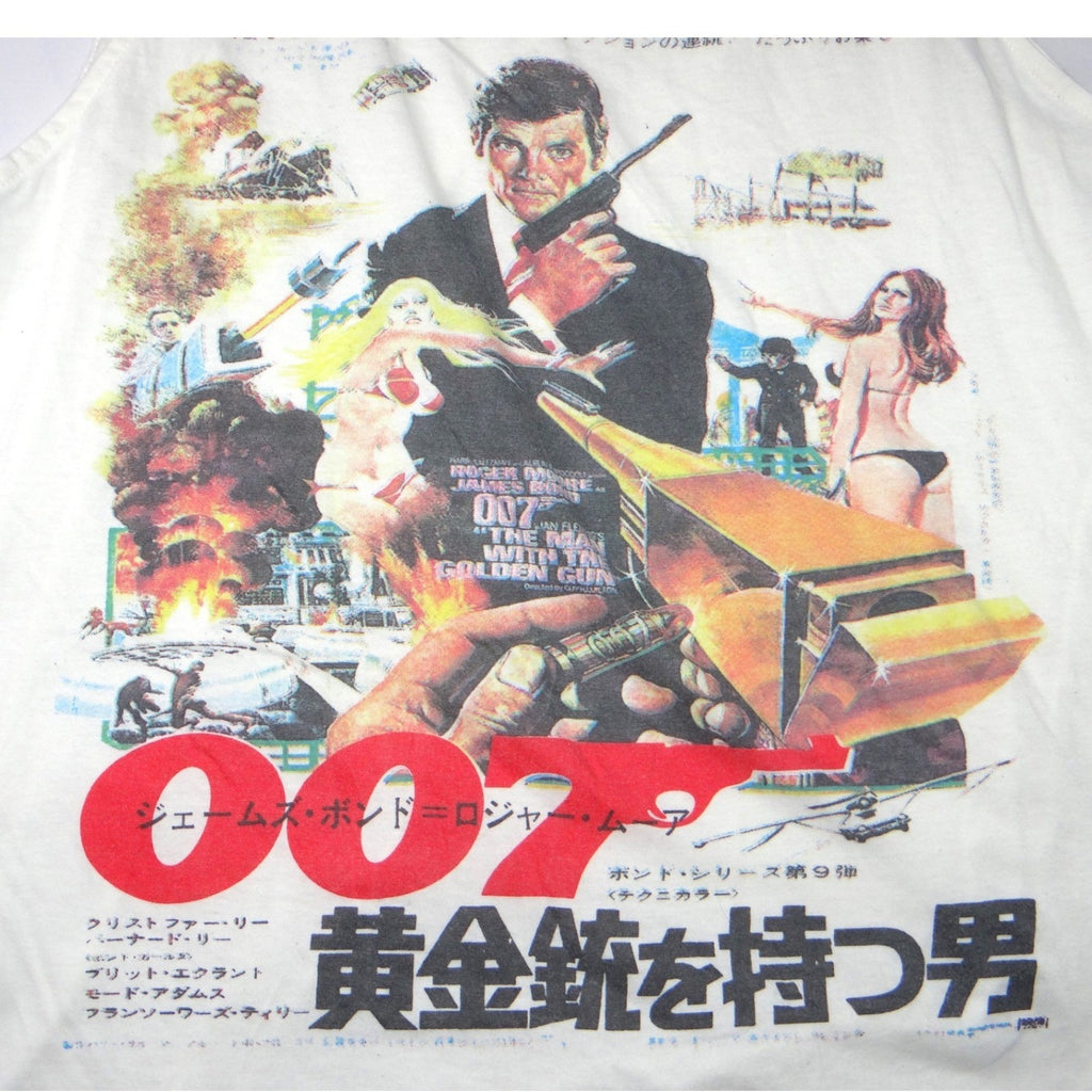 Mens 007 James Bond The Man With The Golden Gun Japanese Graphic Tank Top L