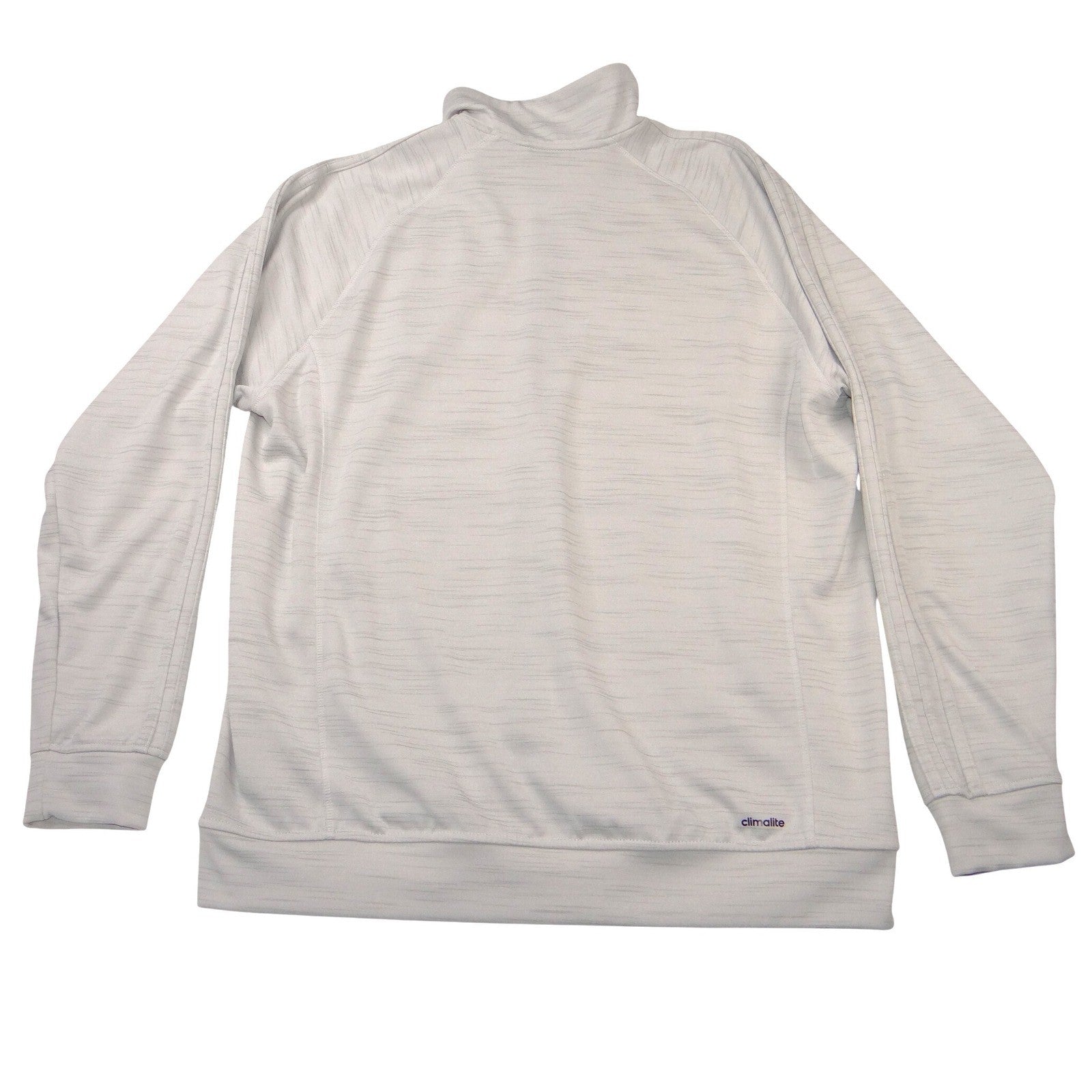 Adidas Mens Climalite Full Zip Track Jacket Gray Space Dye Mock Neck XL