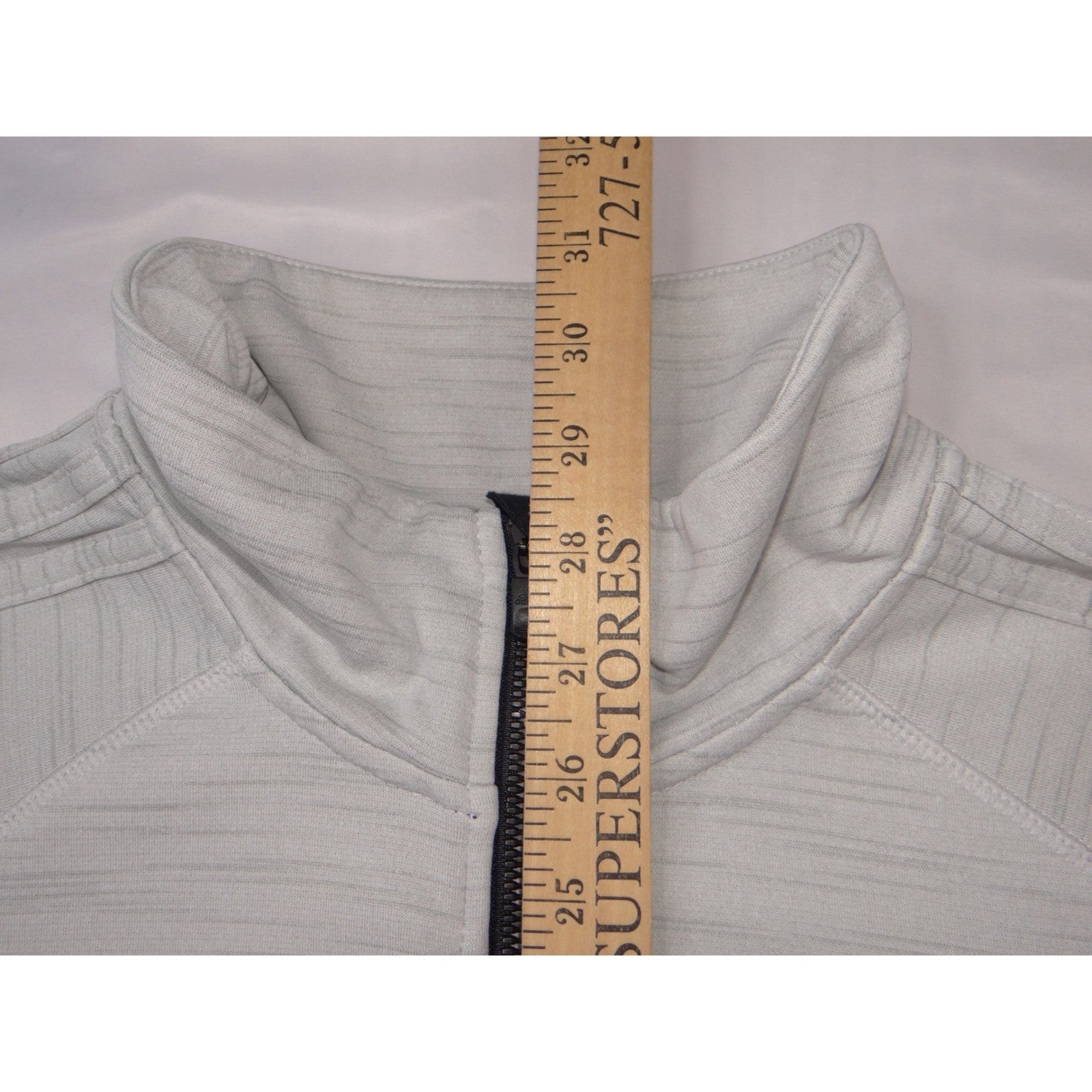 Adidas Mens Climalite Full Zip Track Jacket Gray Space Dye Mock Neck XL