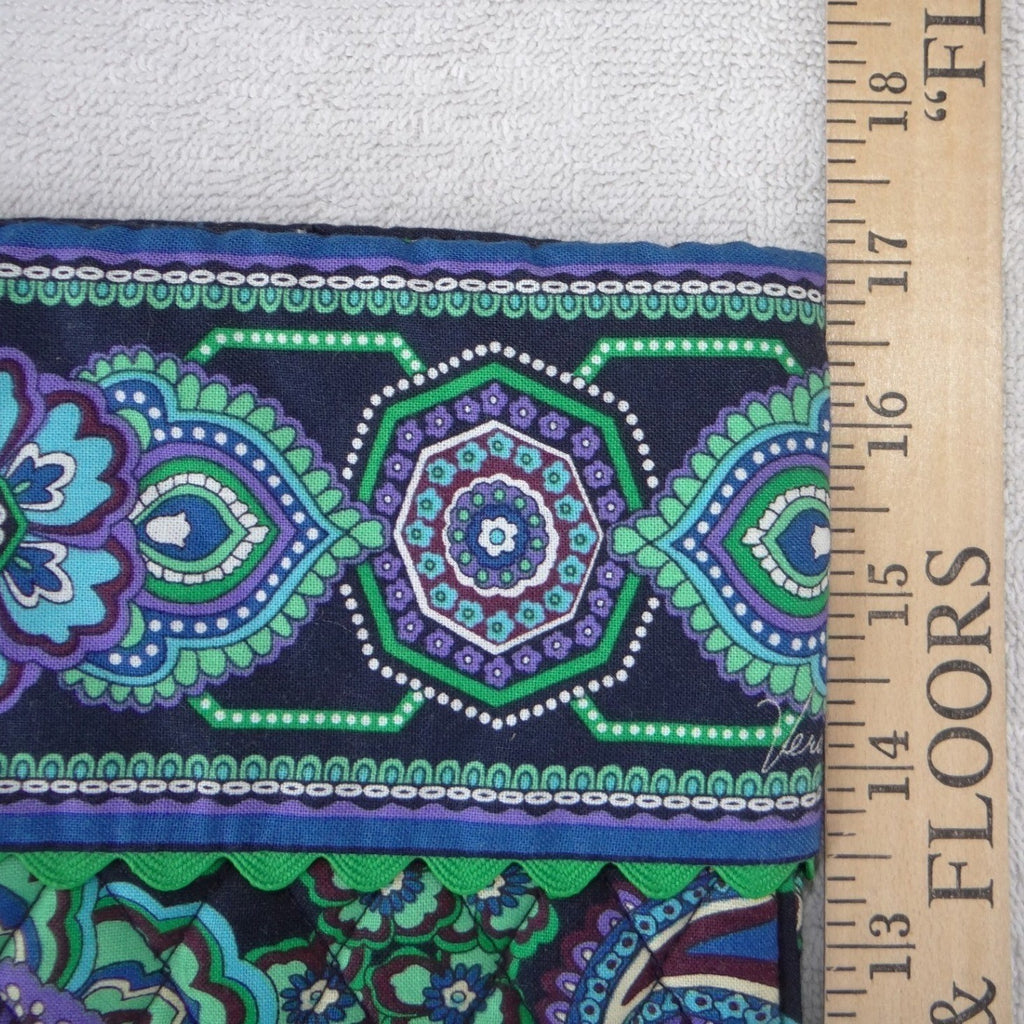 Vera Bradley Quilted Christmas Stocking Provencal Blue Green Purple Paisley