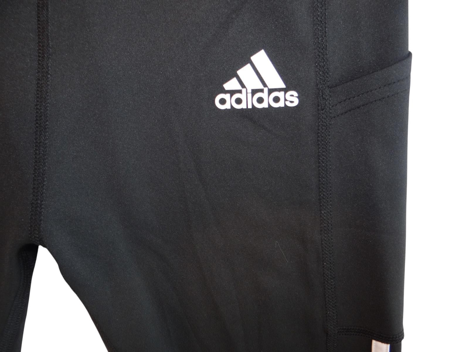 Adidas Women's Performance Leggings - Black with Stripes