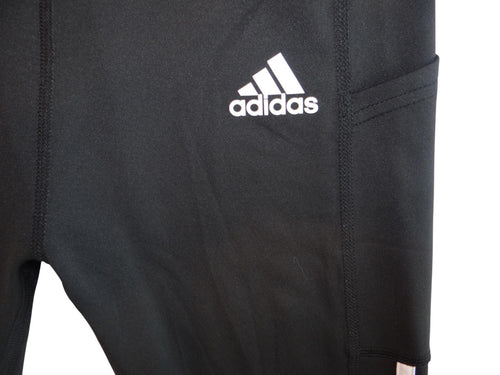 Adidas Women's Performance Leggings - Black with Stripes