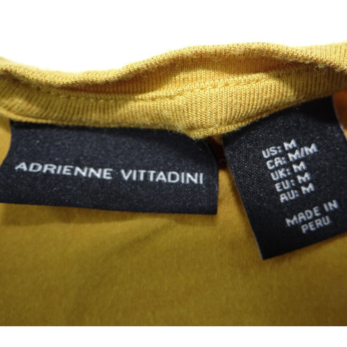 Adrienne Vittadini Mustard Yellow Sleeveless Tank Top Crew Neck Size M