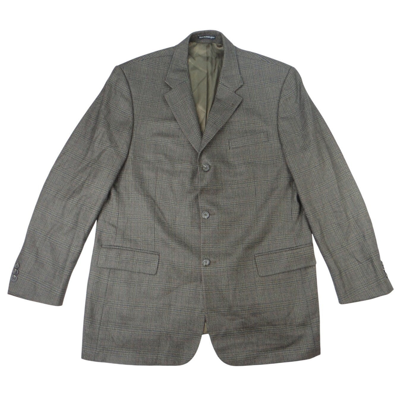 Famous Brands SK Wool Plaid Blazer Jacket Blazer