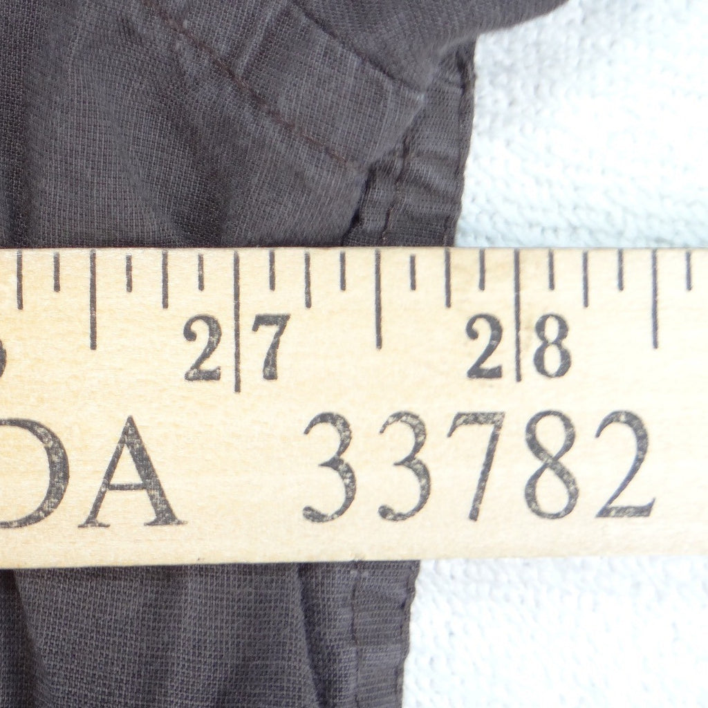 J.Ferrar Mens Charcoal Gray Brown Roll Tab Long Sleeve Button Down Shirt