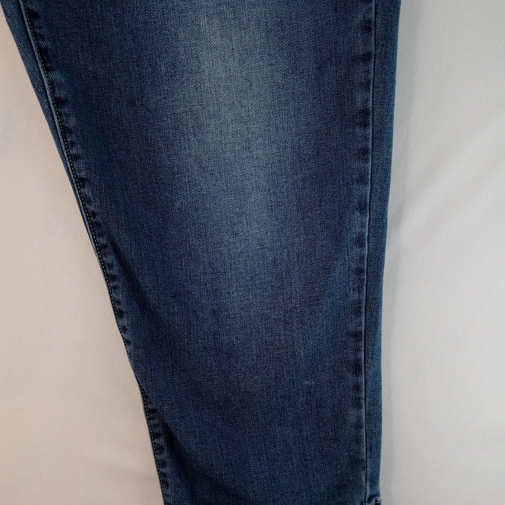 Gap Straight Crop Jeans Medi Wash Denim Cuffed Pants Women's Size 16 33