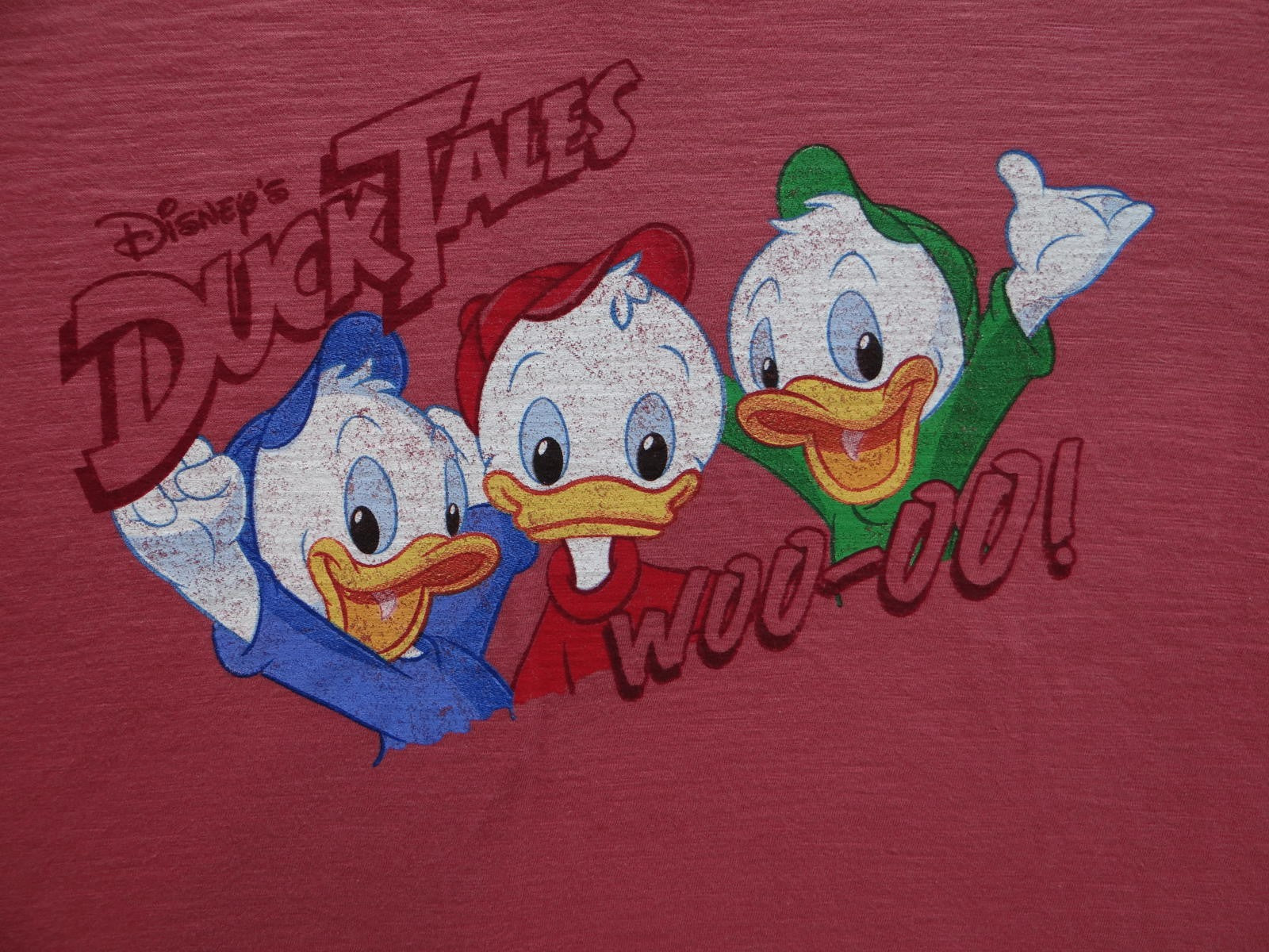 Disney DuckTales Women's Red V-Neck T-Shirt