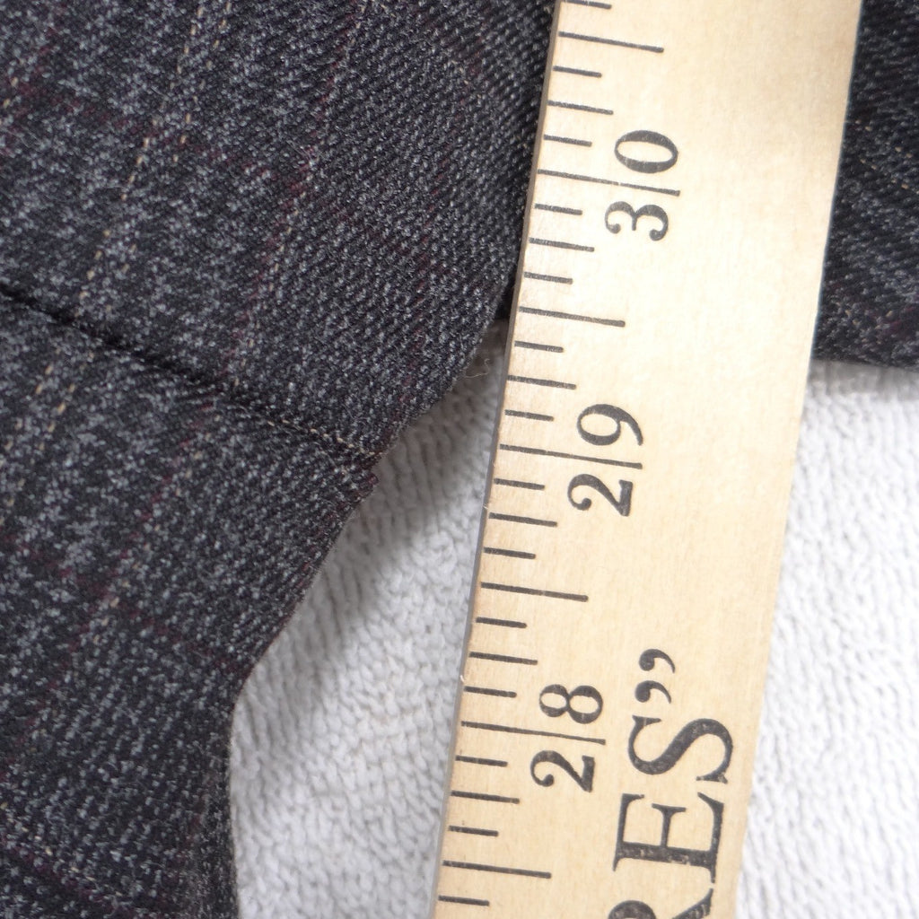 Murano Alex Fit Mens 32x30 Charcoal Gray Glen Plaid Check Dress Pants Trousers