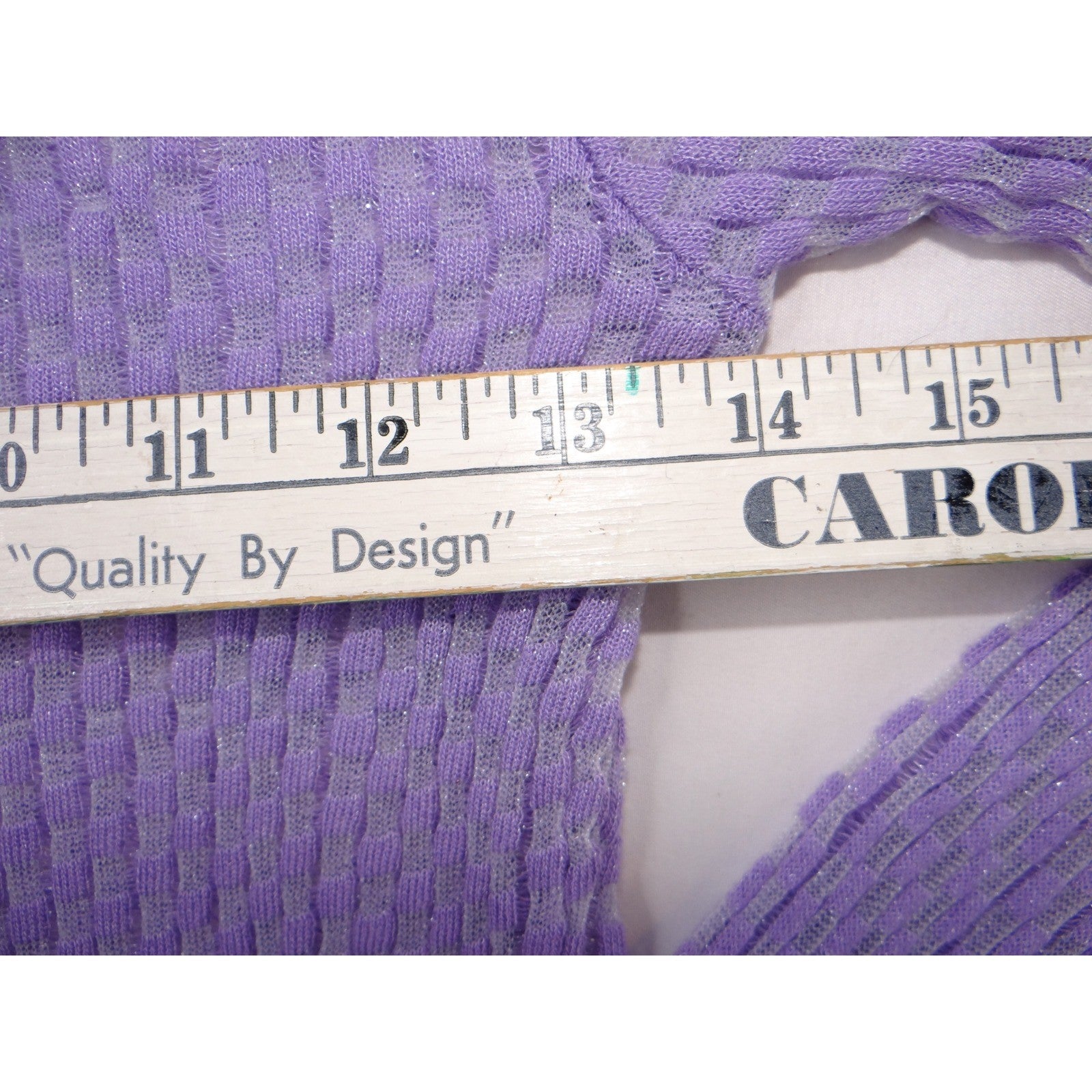 MNG MANGO Lavender Textured Knit Long Sleeve Sweater Top Sheer Sparkle Size S