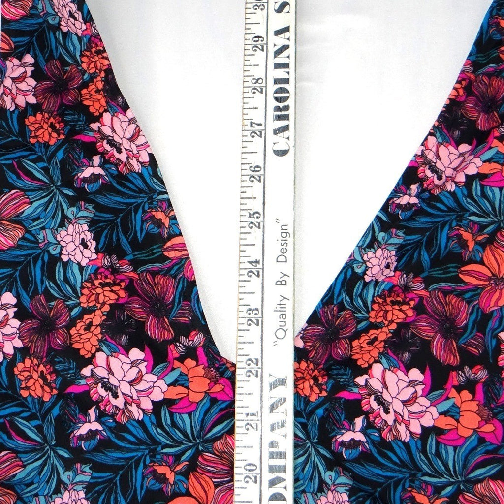 Venus Womens Floral V-Neck One Piece Swimsuit Multicolor Ruched Size 16