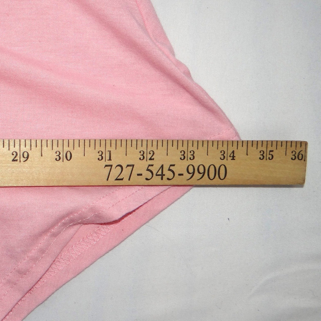 Pink Short Sleeve Sharkbite Hem Tunic Top Crew Neck Relaxed Fit Plus Size 3XL