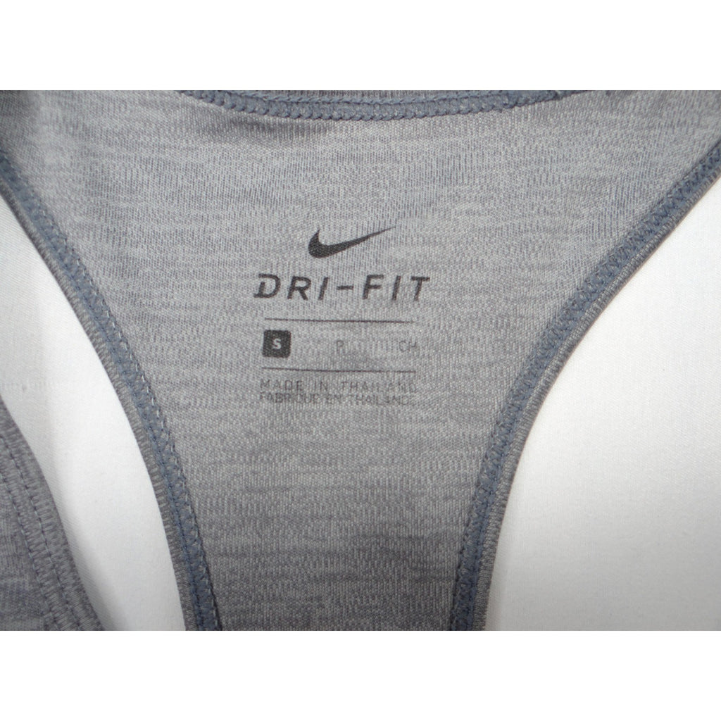 Nike Dri Fit Racerback Tank Top Gray Pink Stripes Athletic Workout Size S