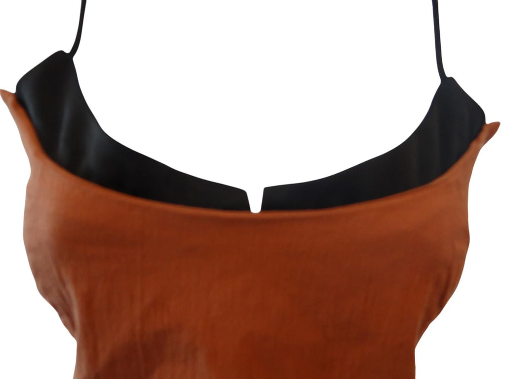 Stylish IRIS Crop Top - Brown and Black
