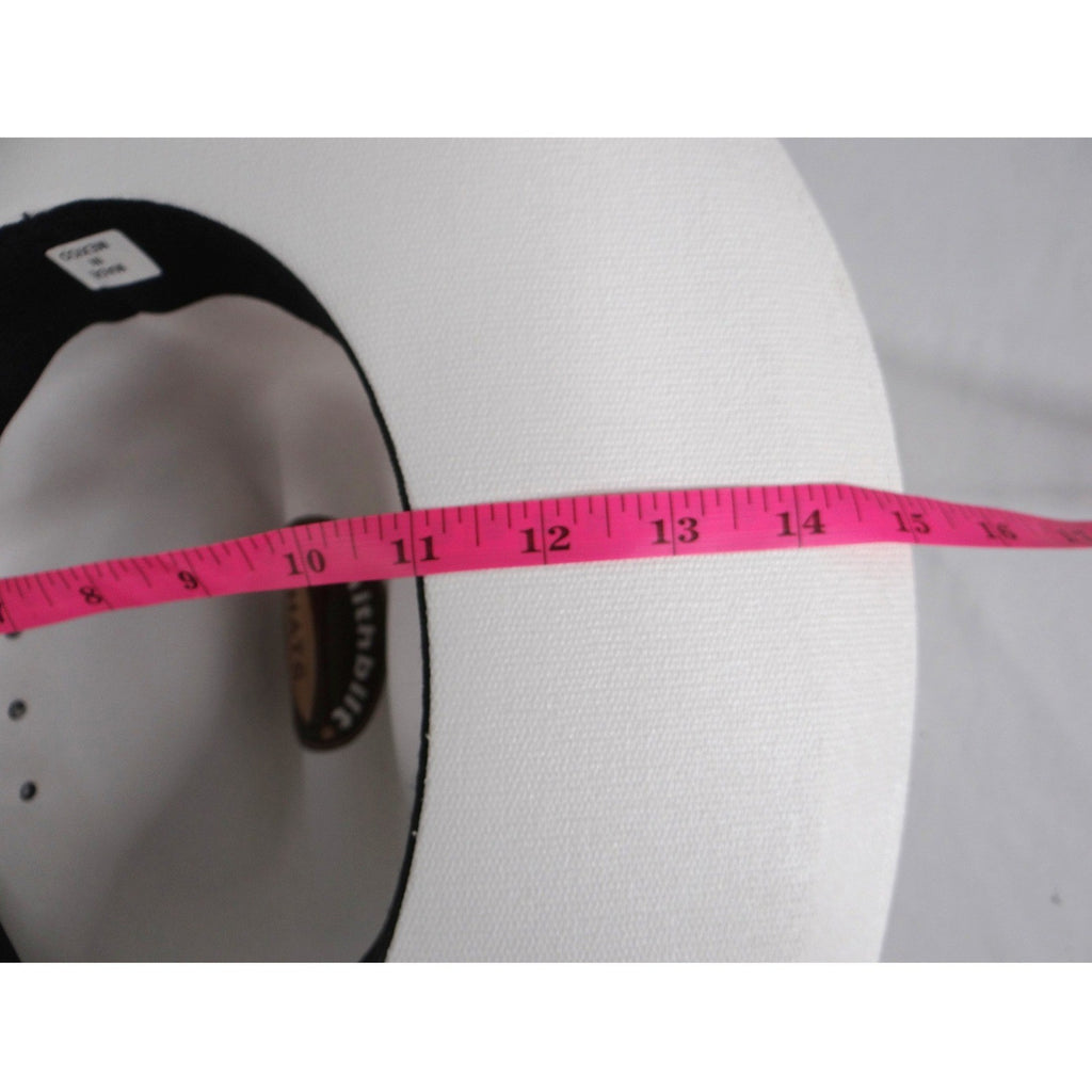 Smithbilt White Straw Cowboy Hat Cattleman Crease Wide Brim Western Hat 2182