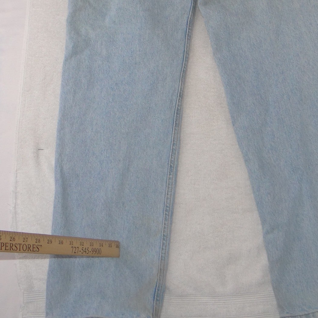 Calvin Klein Vintage Mens Light Wash Straight Leg Relaxed Denim Jeans 34x32