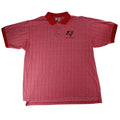 Dynasty Mens Tampa Bay Buccaneers Polo Shirt XL Red Striped Embroidered Logo