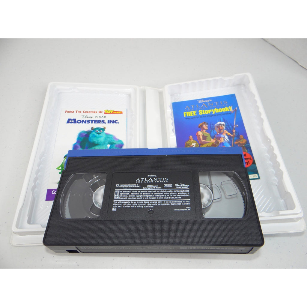 Disney Atlantis The Lost Empire VHS 2002 White Clamshell THX TESTED