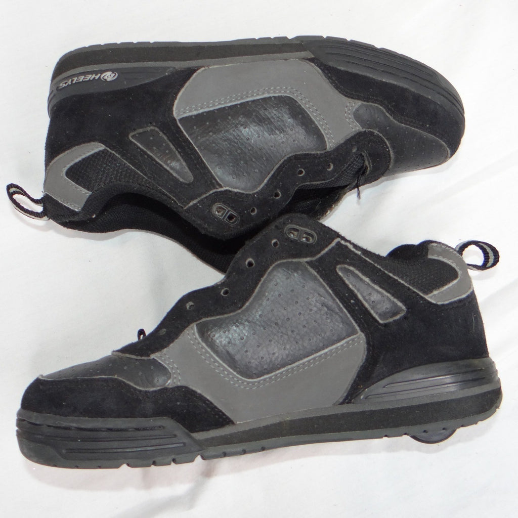 Heelys Youth Style 7097 Black Grey Skate Shoes with Wheels Size 5 Women - Read