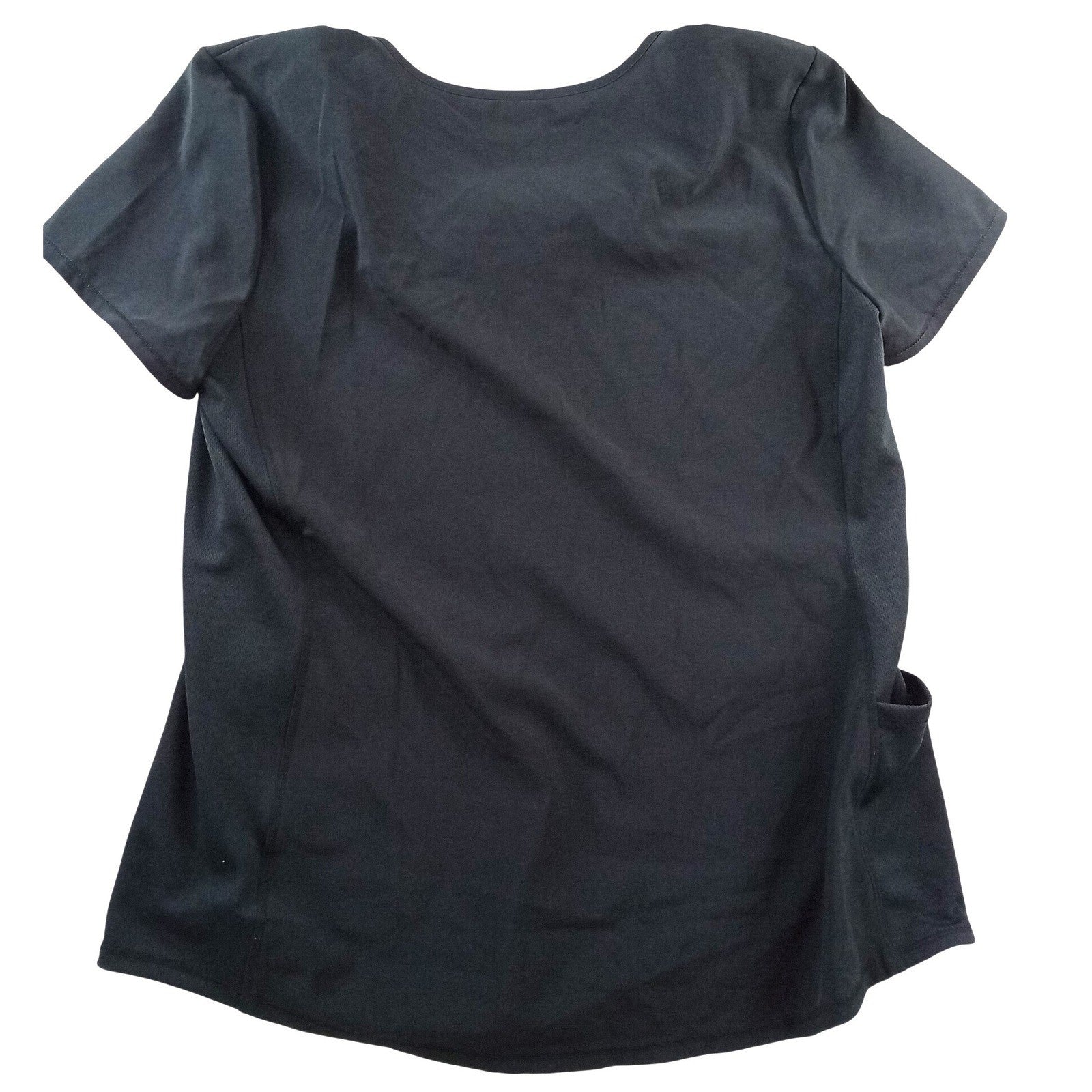 Scrubstar Premium Scrubwear Womens Black V-Neck Scrub Top Medium 4-Way Stretch