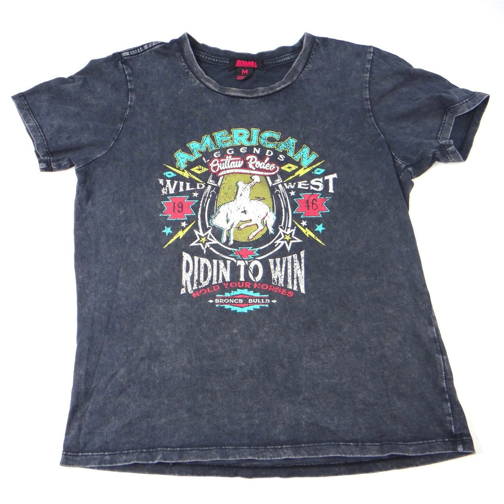 Rock & Roll Cowgirl Legends Outlaw Rodeo Graphic T-Shirt Women's Size Medium