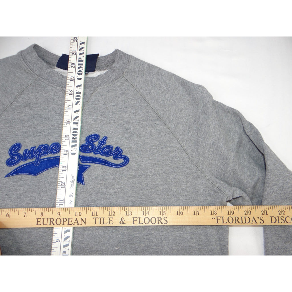 Vintage Rte 66 Super Star Graphic Sweatshirt Grey Medium Cotton Polyester Blend