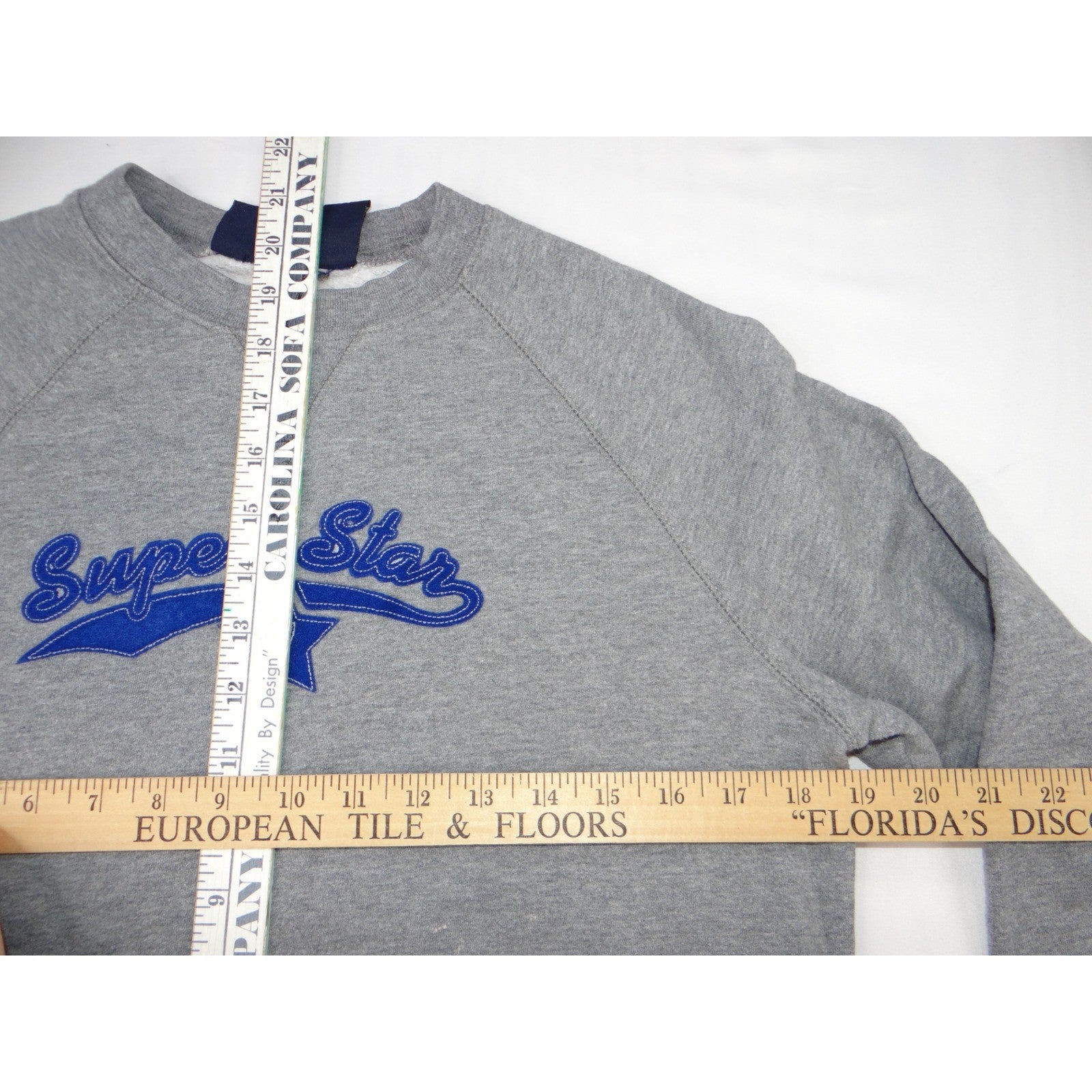Vintage Rte 66 Super Star Graphic Sweatshirt Grey Medium Cotton Polyester Blend