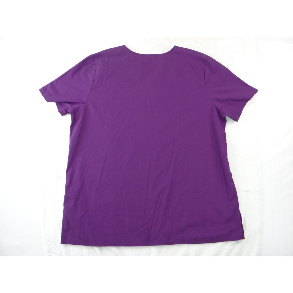 Scrubstar Womens Purple V-Neck Scrub Set Top and Cargo Pants Medium 33782