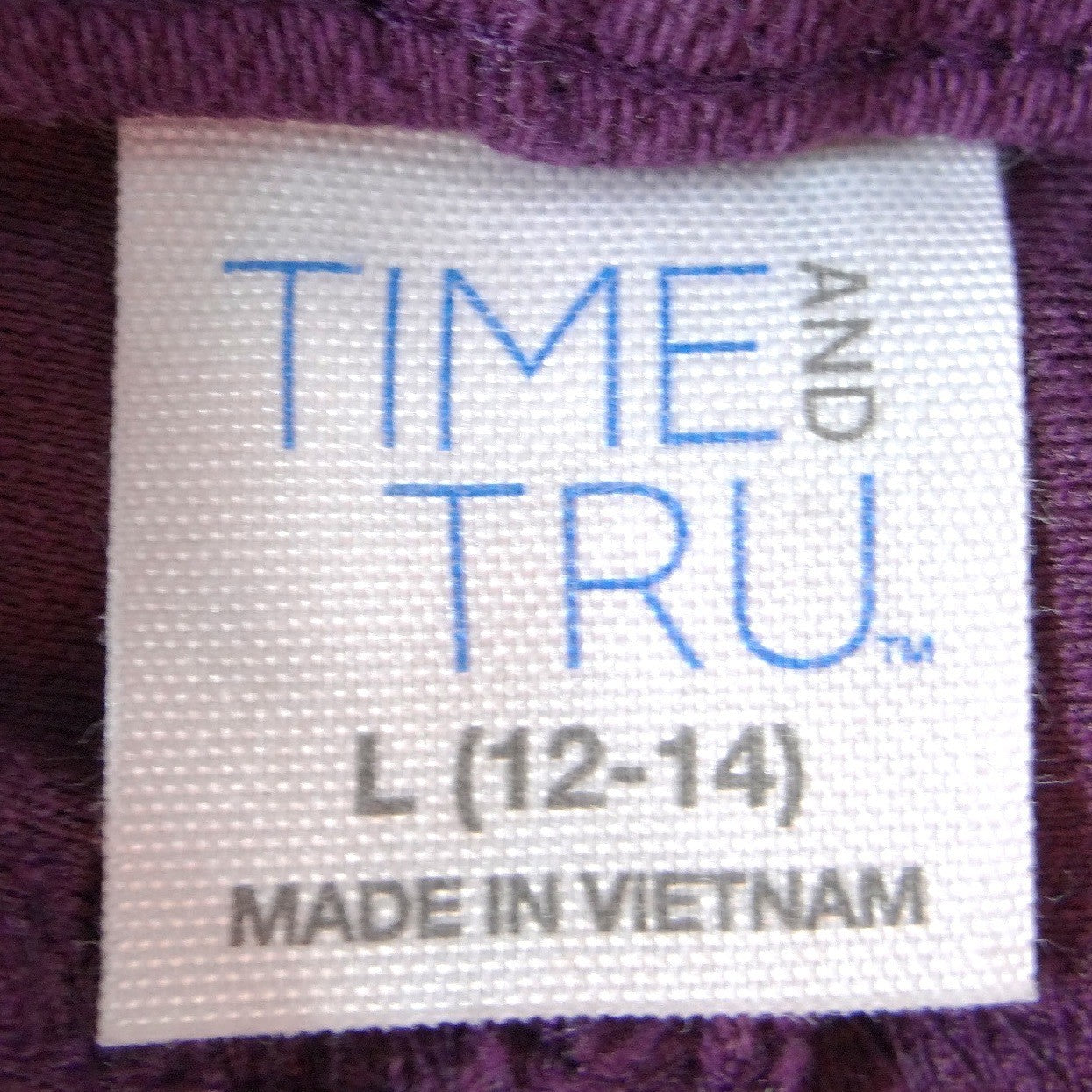 Time and Tru Womens Purple High Rise Pull On Jeggings Size L 12-14 Skinny Pants