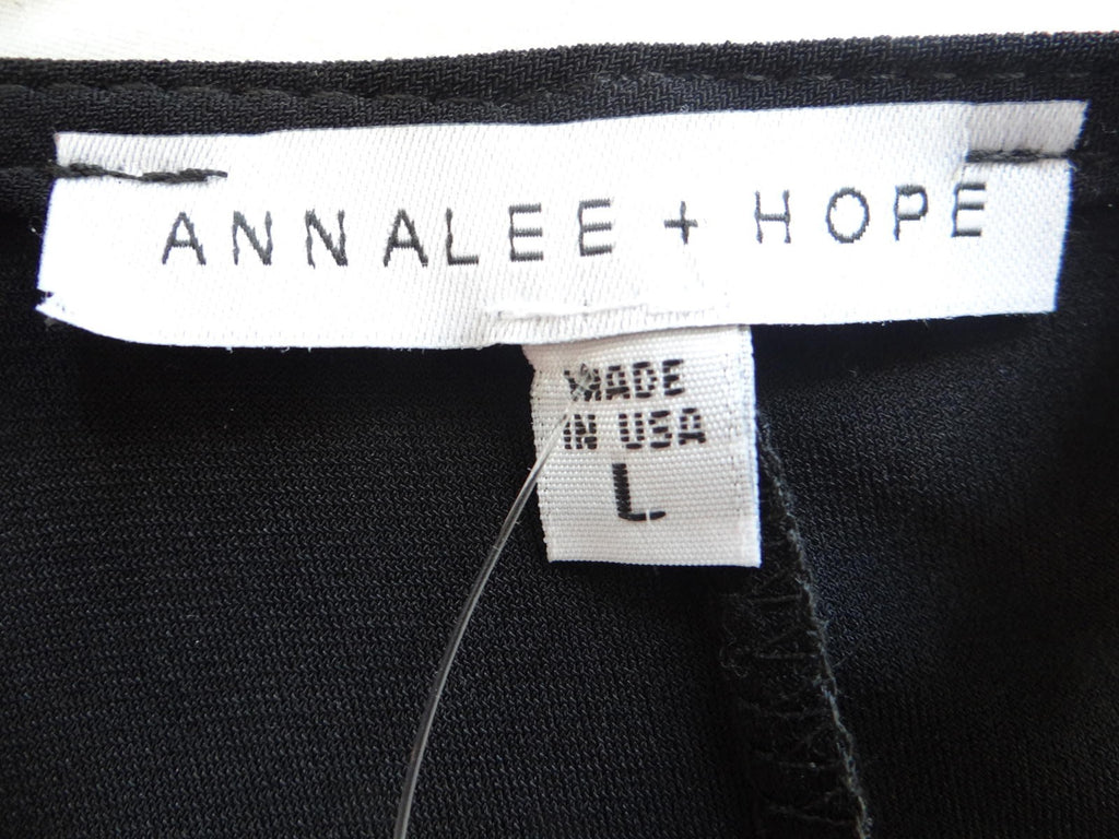 NWT Annalee and Hope Elegant Black Dress with Pearl and Rhinestone Sleeves