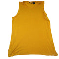 Adrienne Vittadini Mustard Yellow Sleeveless Tank Top Crew Neck Size M