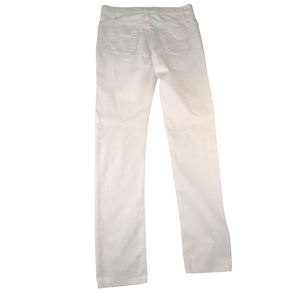 Black Orchid Los Angeles Womens White Distressed Straight Leg Jeans Size 28