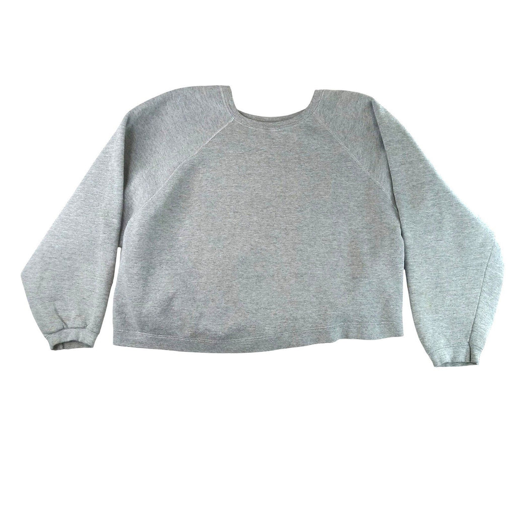 Disney Mickey Mouse Plaid Graphic Sweatshirt Grey Raglan Sleeve Women's