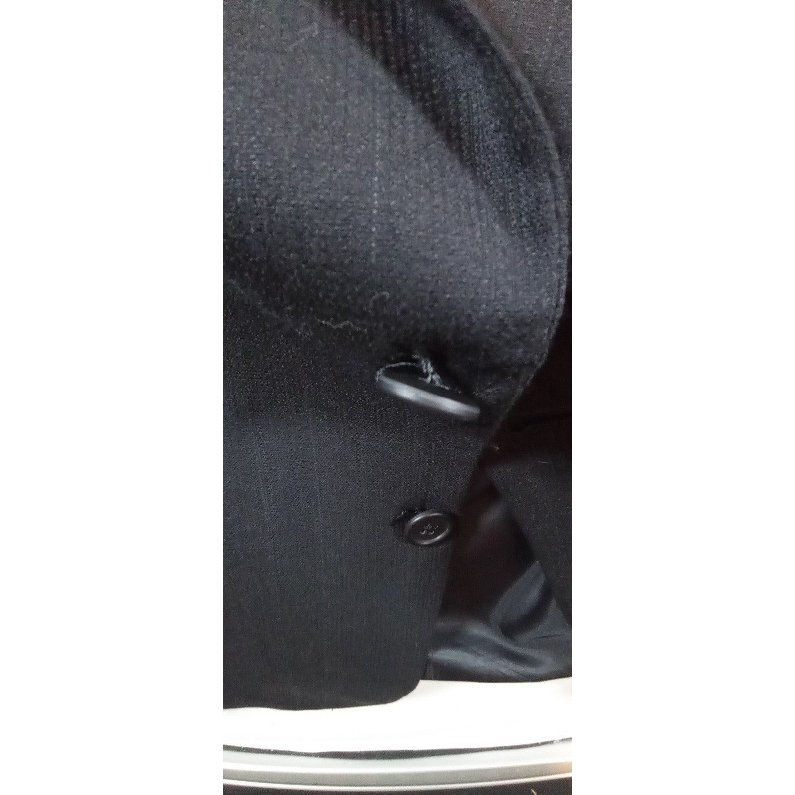 Harve Benard Black Suit Jacket Blazer Two Button Classic Fit Formal Business