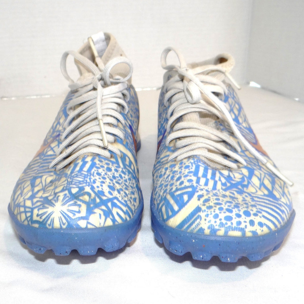 Nike Zoom Mercurial Superfly 9 Academy CR7 TF Kids Blue White Size 4.5Y