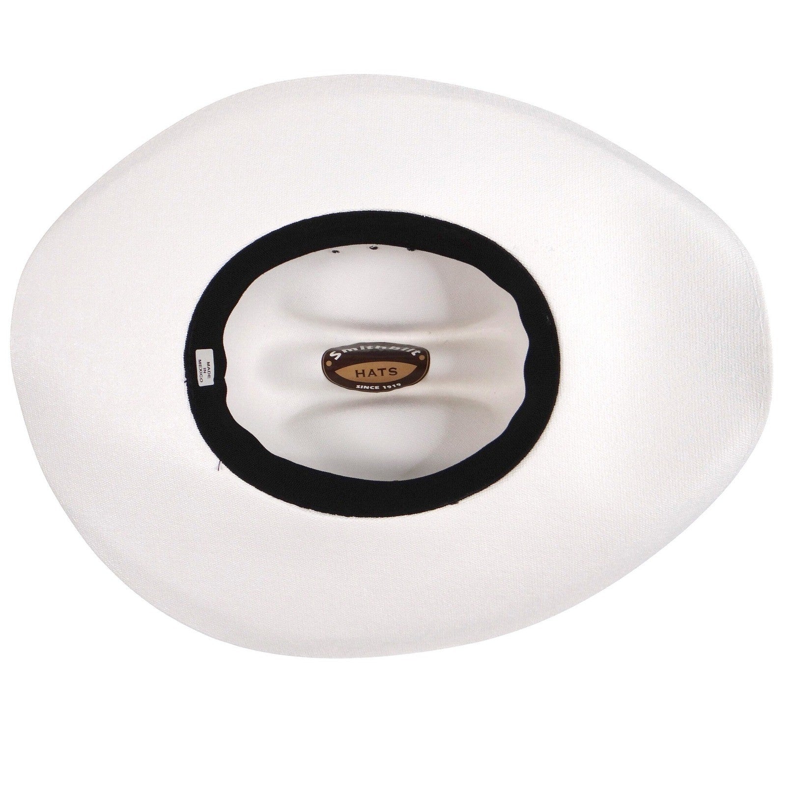 Smithbilt White Straw Cowboy Hat Cattleman Crease Wide Brim Western Hat 2182