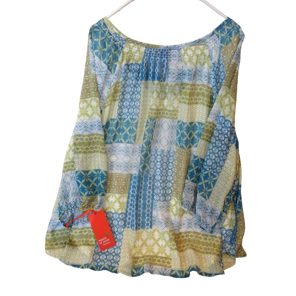 Hearts of Palm Women's 3X Patchwork Pattern Tunic Top NWT