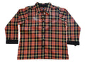 Women's Long Sleeve Plaid Button-Up Shirt with Rhinestone Spider Detail