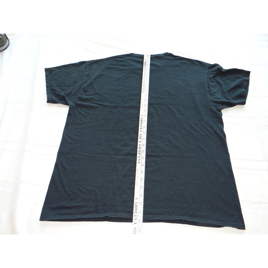 Men's Black Graphic T-Shirt with Native American and Space Design