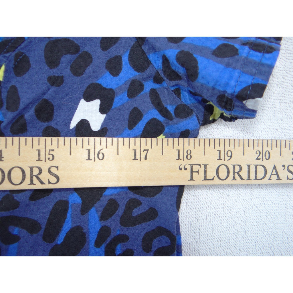 Heartsoul Wiki Neon Leopard Print Scrub Top Blue Pink Yellow Womens Medium