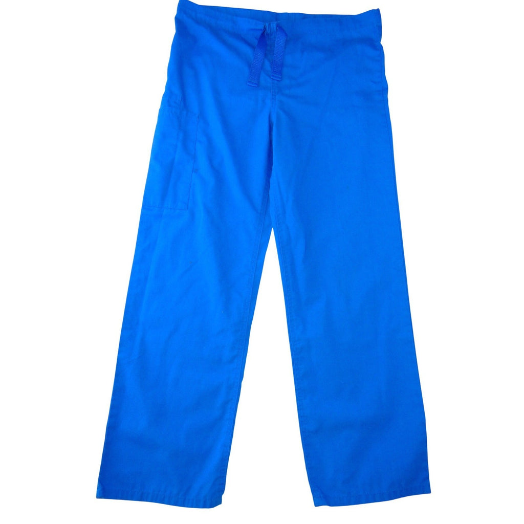 Cherokee Workwear Women Royal Blue Cargo Scrub Pants XS Drawstring