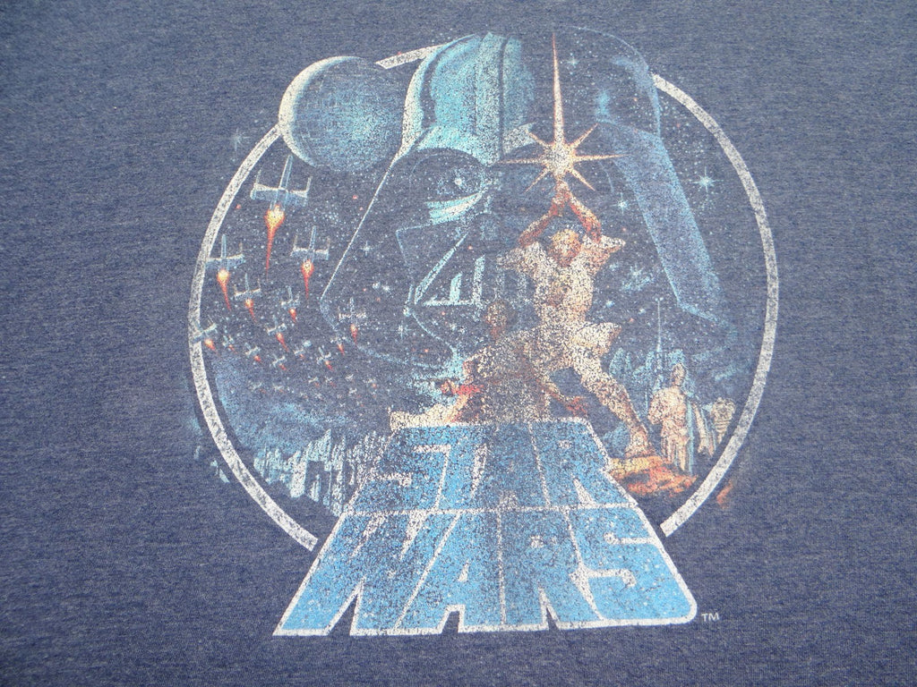 Star Wars Retro Graphic T-Shirt - XXL Blue