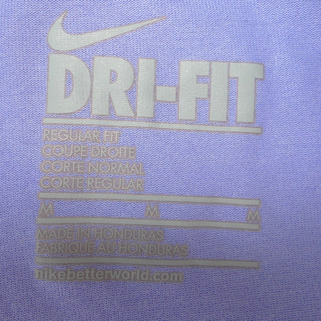 Nike Dri-FIT Womens V-Neck Short Sleeve Activewear Tee Purple Regular Fit M